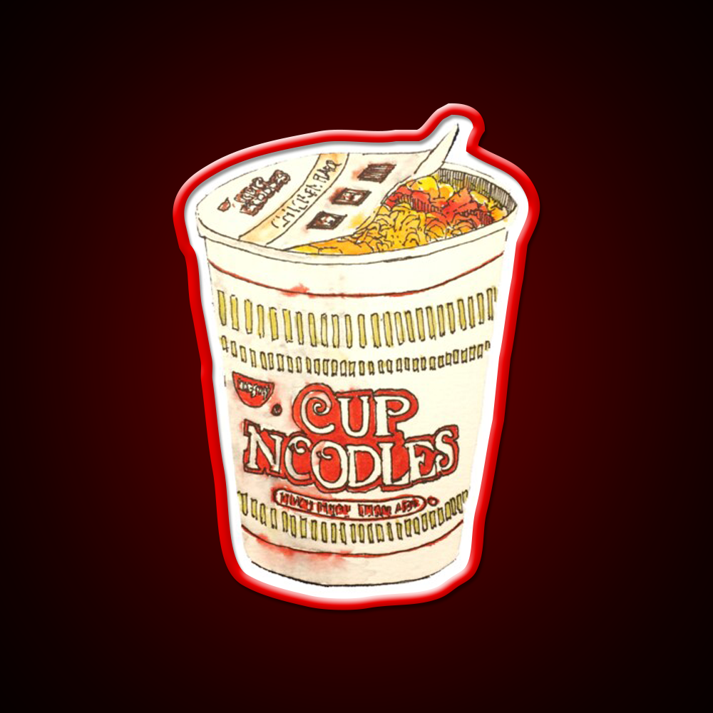 Cup O Noodle Fast Food Led Neon Sign For Burger Place Rgb Color