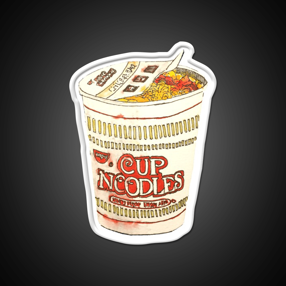 Cup O Noodle Fast Food Led Neon Sign For Burger Place Rgb Color - Shineneon