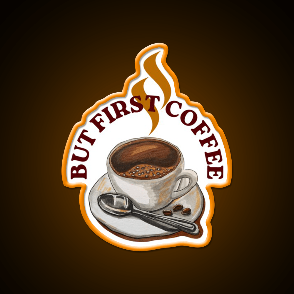 Cup Of Coffee First Cafe Led Neon Sign Espresso Bar Art Rgb Color - Shineneon