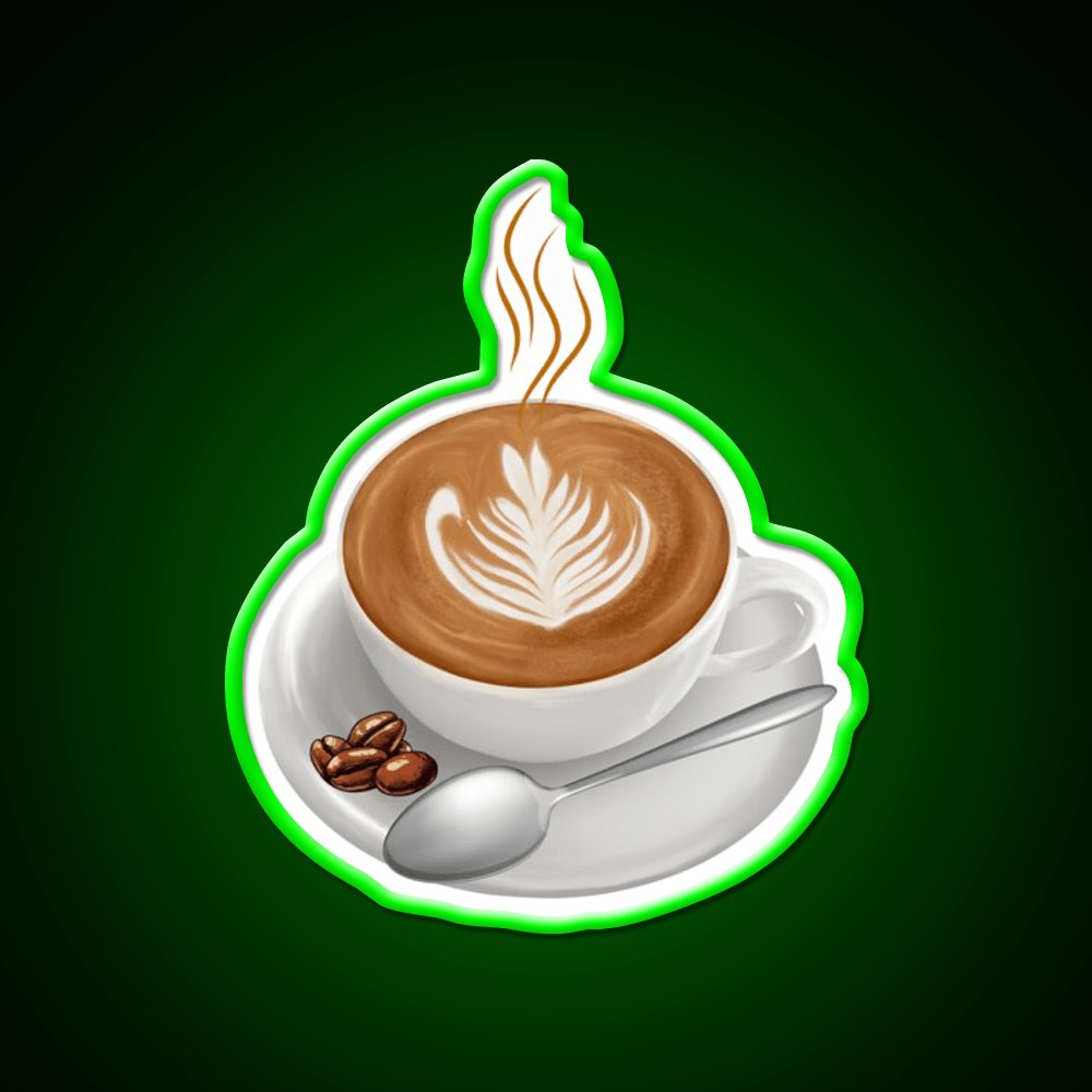 Cup Of Coffee First Of All Cafe Led Neon Sign Espresso Bar Art Rgb Color - Shineneon