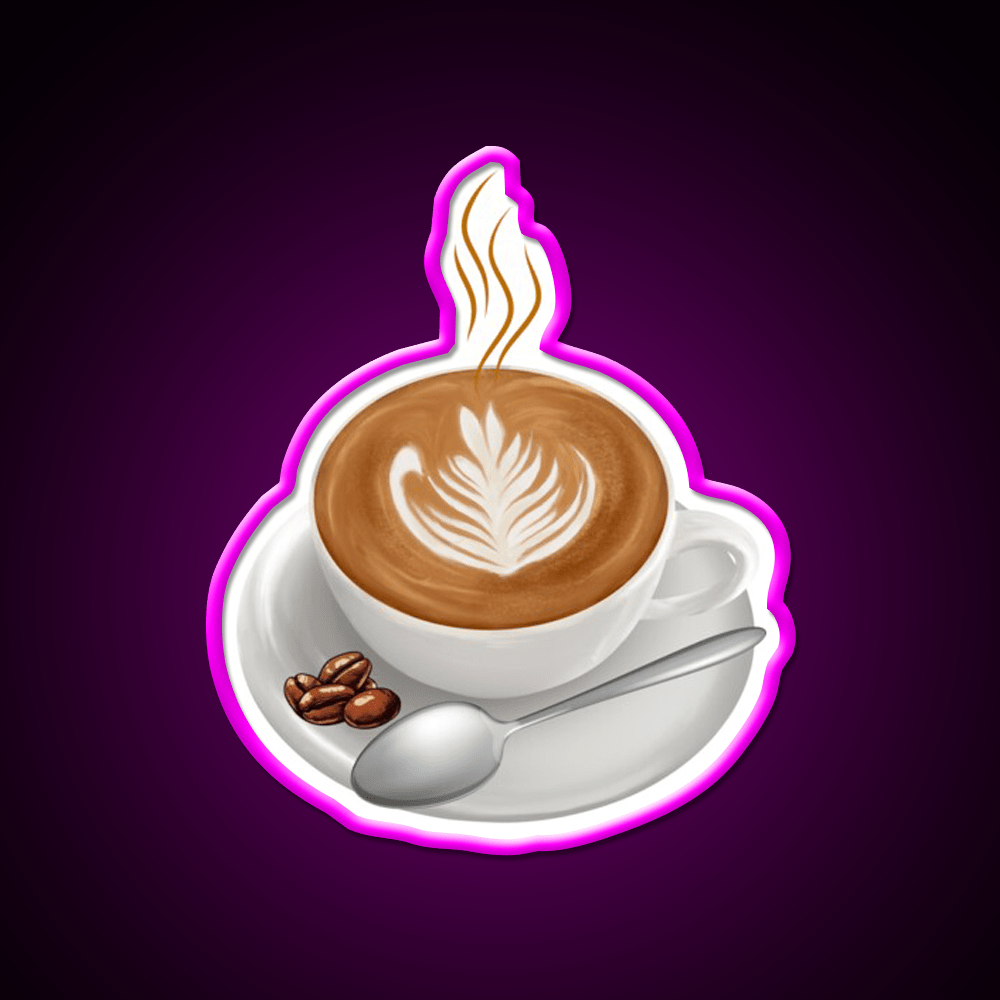 Cup Of Coffee First Of All Cafe Led Neon Sign Espresso Bar Art Rgb Color - Shineneon