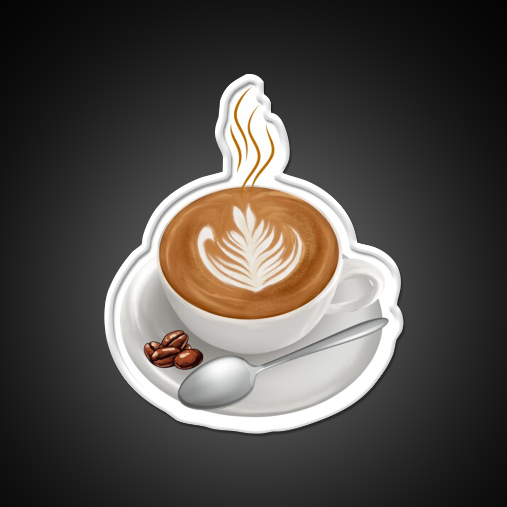 Cup Of Coffee First Of All Cafe Led Neon Sign Espresso Bar Art Rgb Color