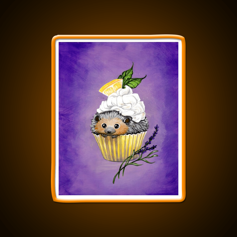 Cupcake Hedgehog Snack Food Led Neon Sign Rgb Color - Shineneon