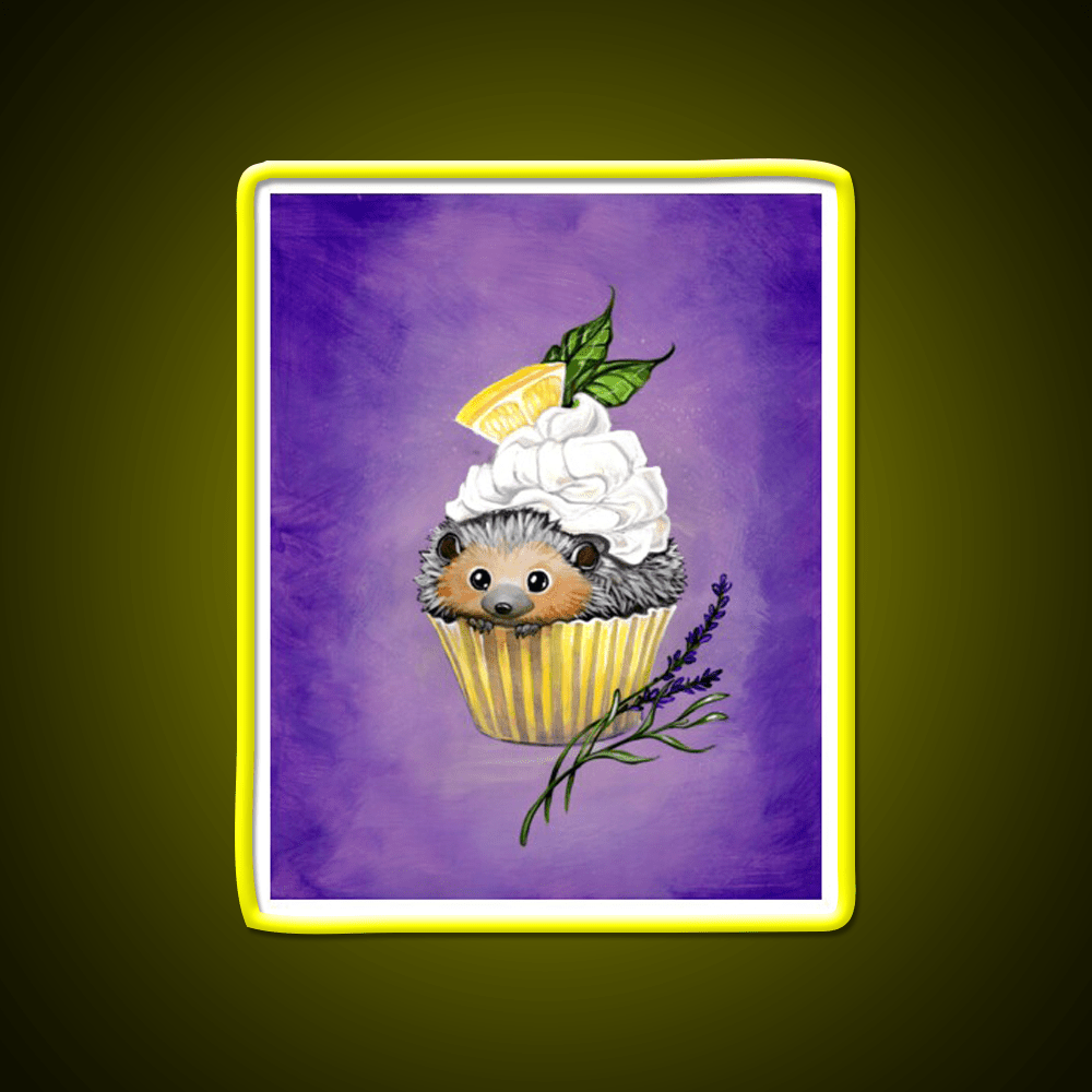 Cupcake Hedgehog Snack Food Led Neon Sign Rgb Color - Shineneon