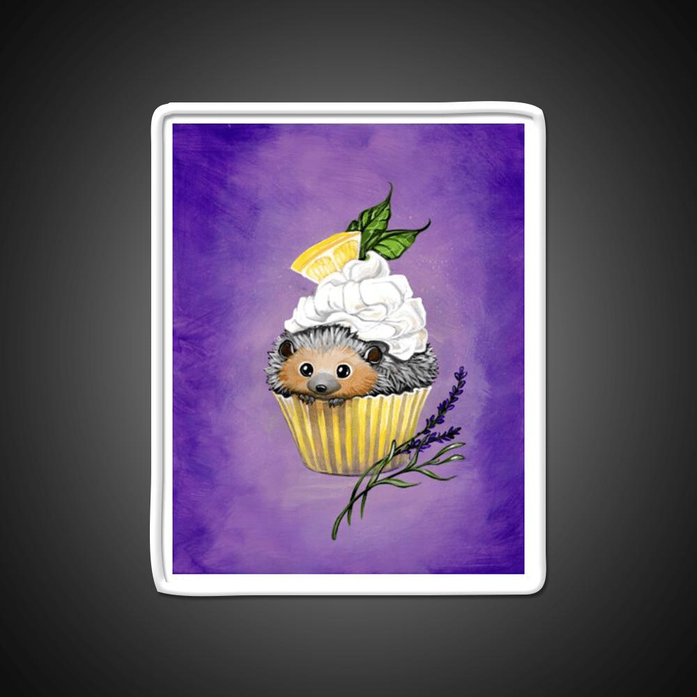 Cupcake Hedgehog Snack Food Led Neon Sign Rgb Color - Shineneon