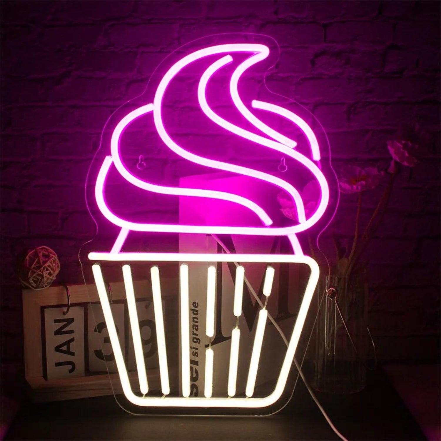 Cupcake Leprechaun Shamrock Led Neon Sign St Patricks Day Indoor Decor | Shineneon