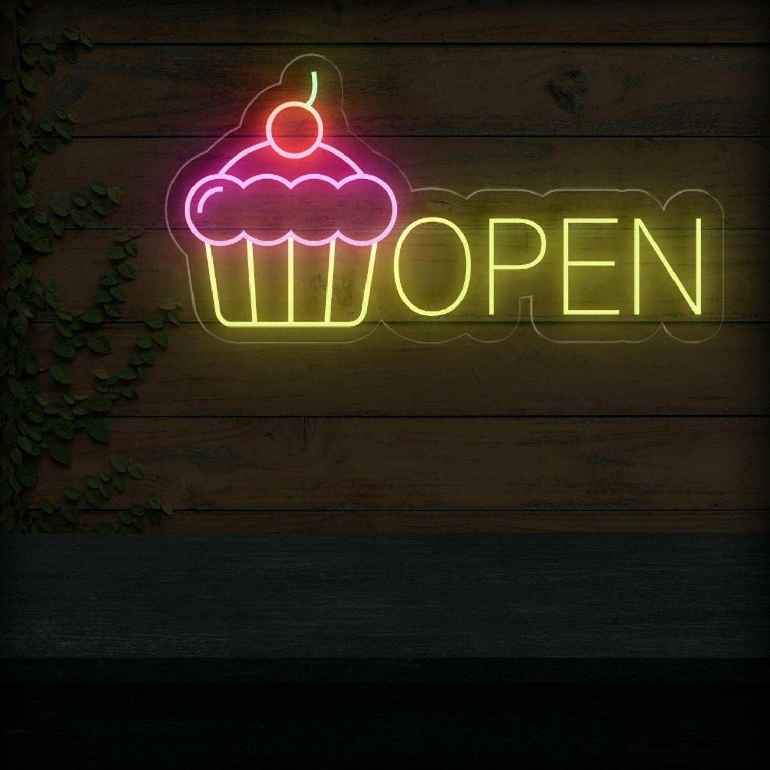 Cupcake Open Led Neon Sign For Business Signs | Shineneon