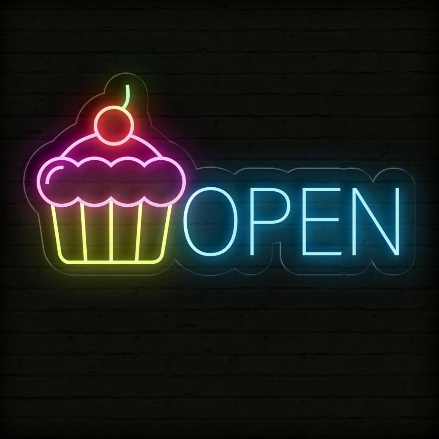 Cupcake Open Led Neon Sign For Business Signs | Shineneon
