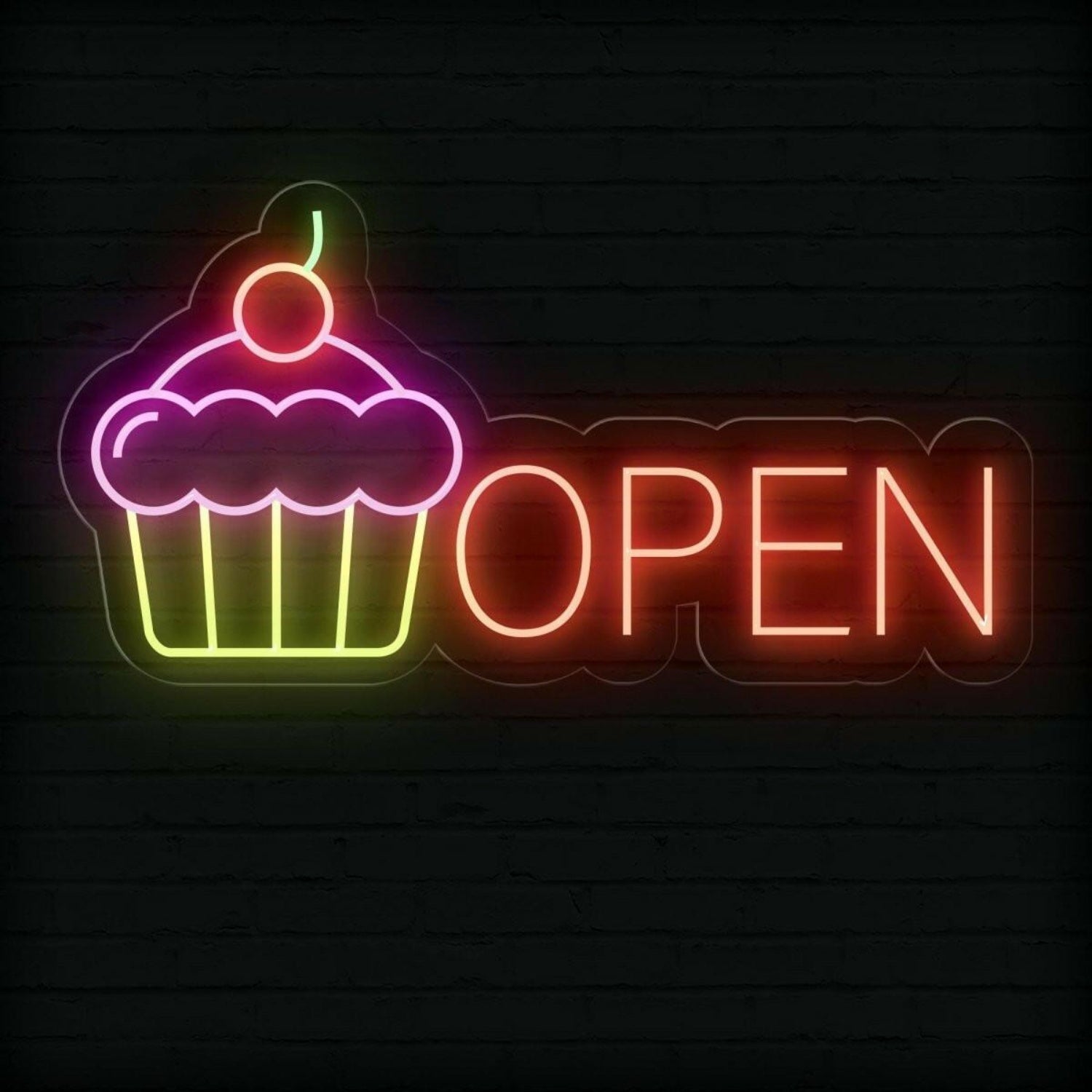 Cupcake Open Led Neon Sign For Business Signs | Shineneon