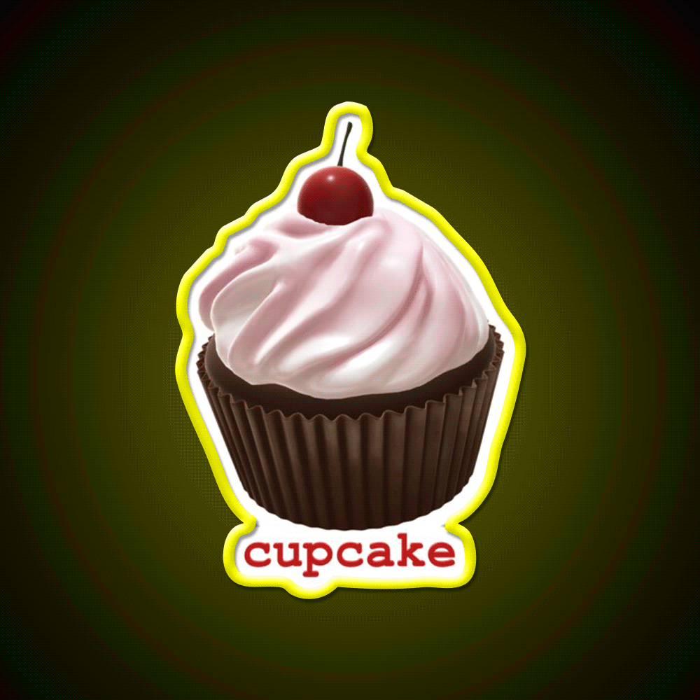 Cupcake Snack Food Led Neon Sign Rgb Color - Custom LED neon sign front view