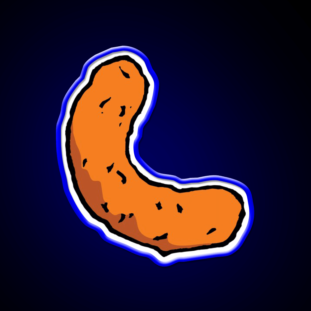 Curled Cheese Snack Food Led Neon Sign Rgb Color - Shineneon