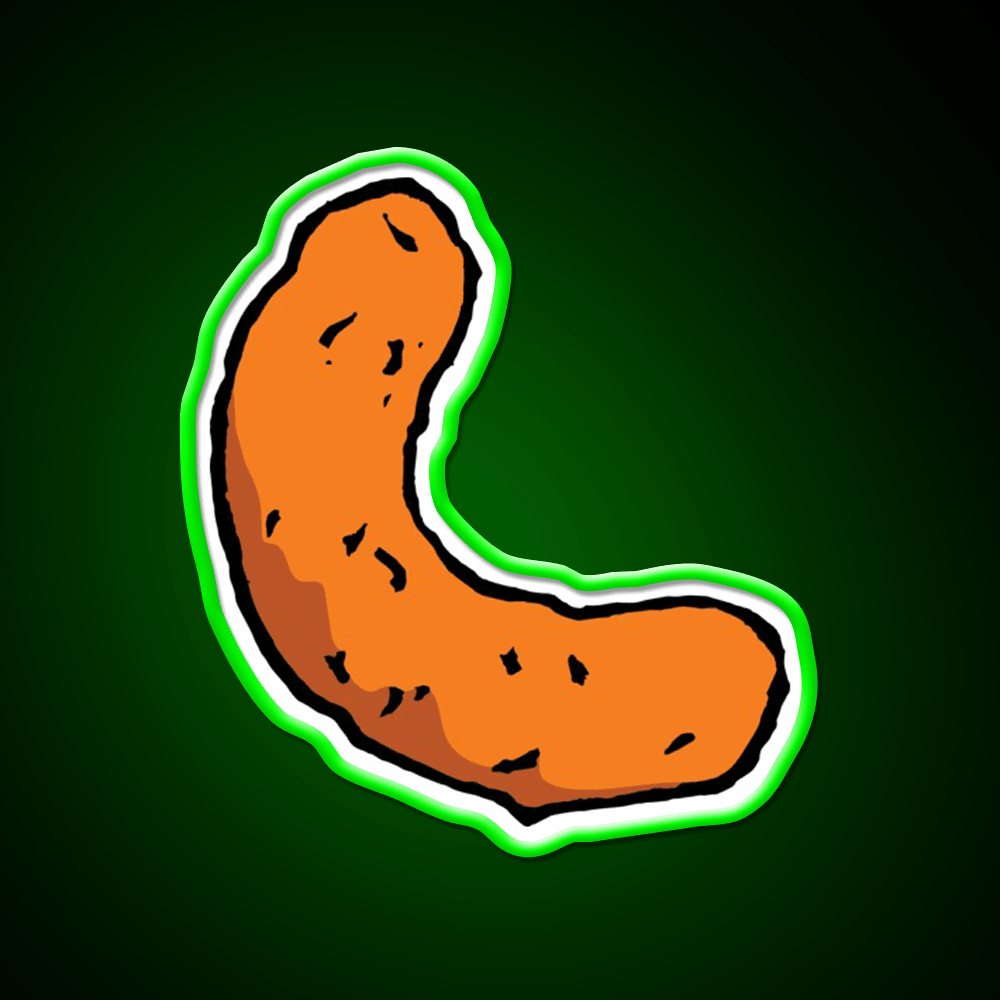 Curled Cheese Snack Food Led Neon Sign Rgb Color - Shineneon
