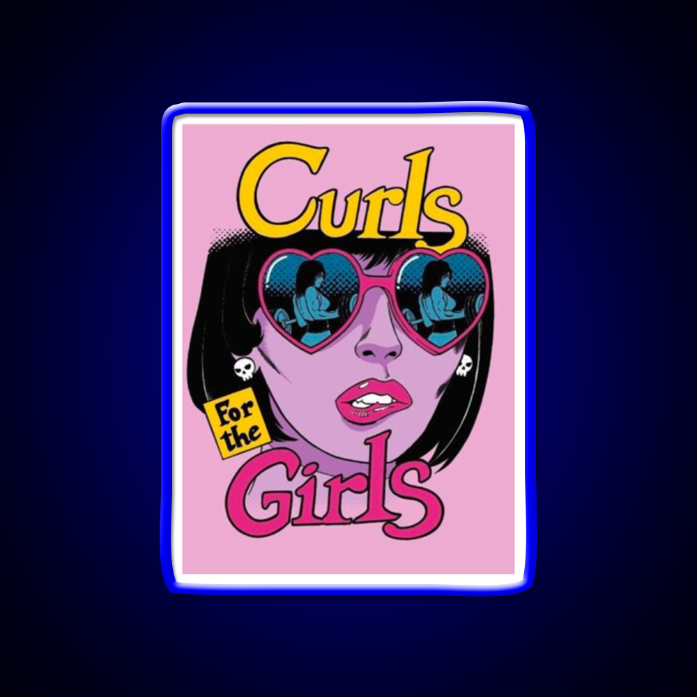 Curls For The Girls Gym Fitness Led Neon Sign Rgb Color - LED neon sign view 5