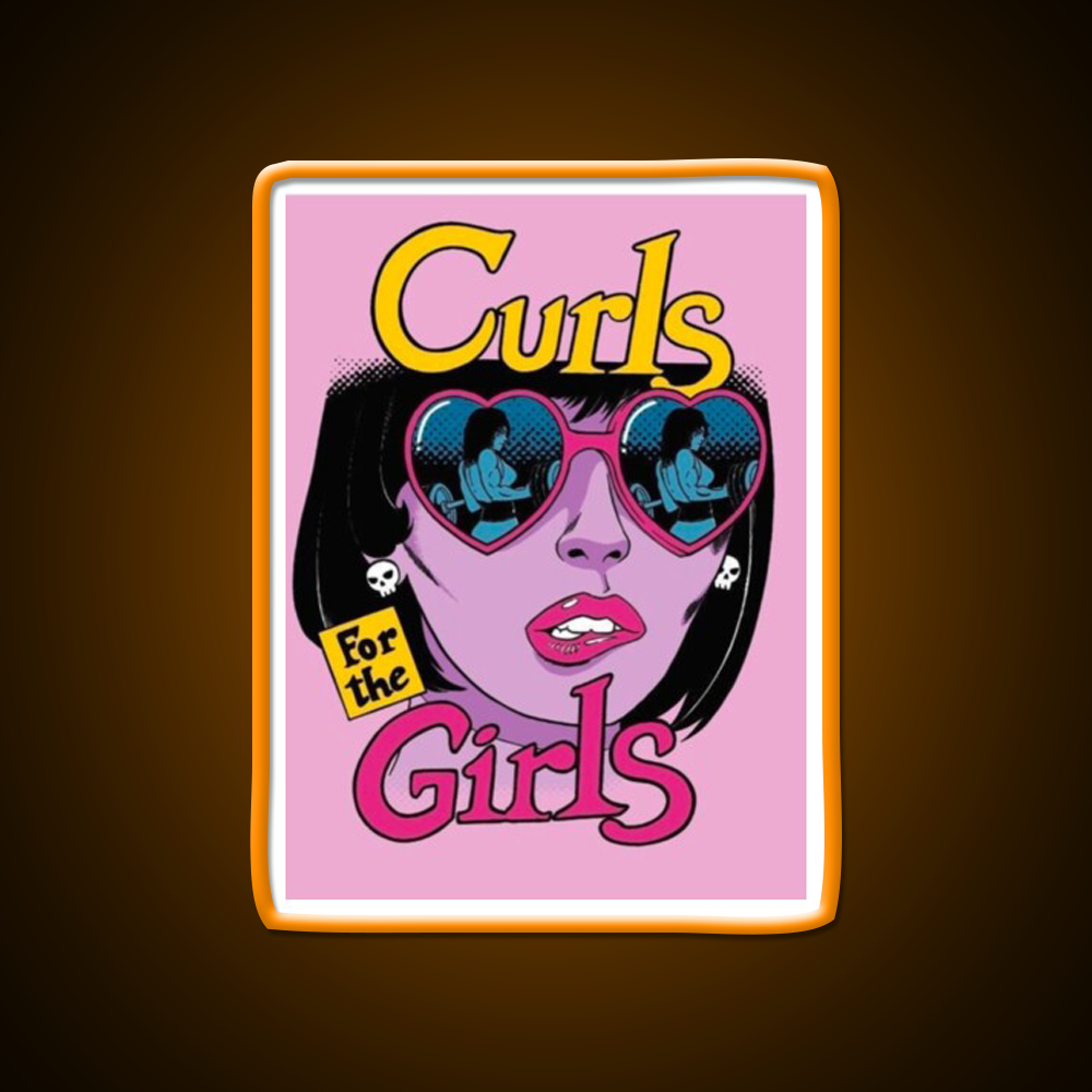 Curls For The Girls Gym Fitness Led Neon Sign Rgb Color - LED neon sign view 6