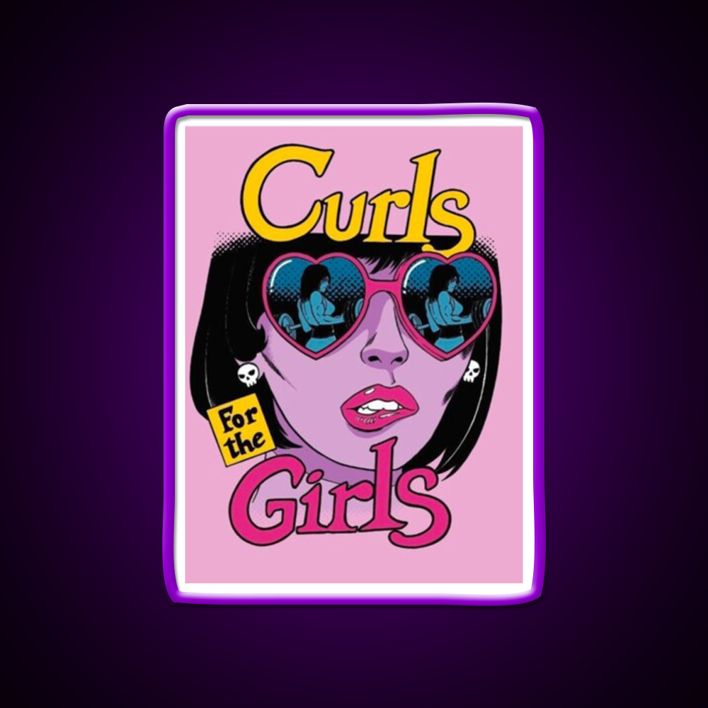 Curls For The Girls Gym Fitness Led Neon Sign Rgb Color - LED neon sign view 9