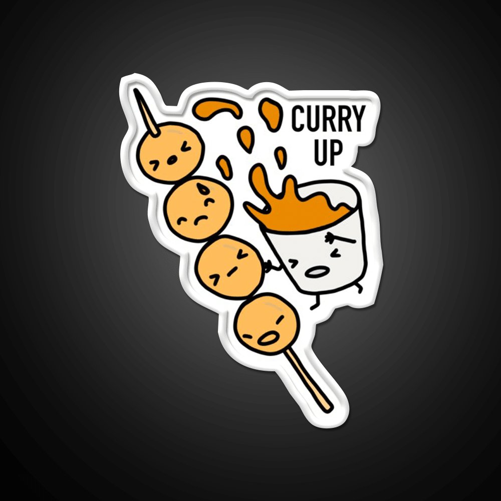 Curry Up Snack Food Led Neon Sign Rgb Color - Shineneon