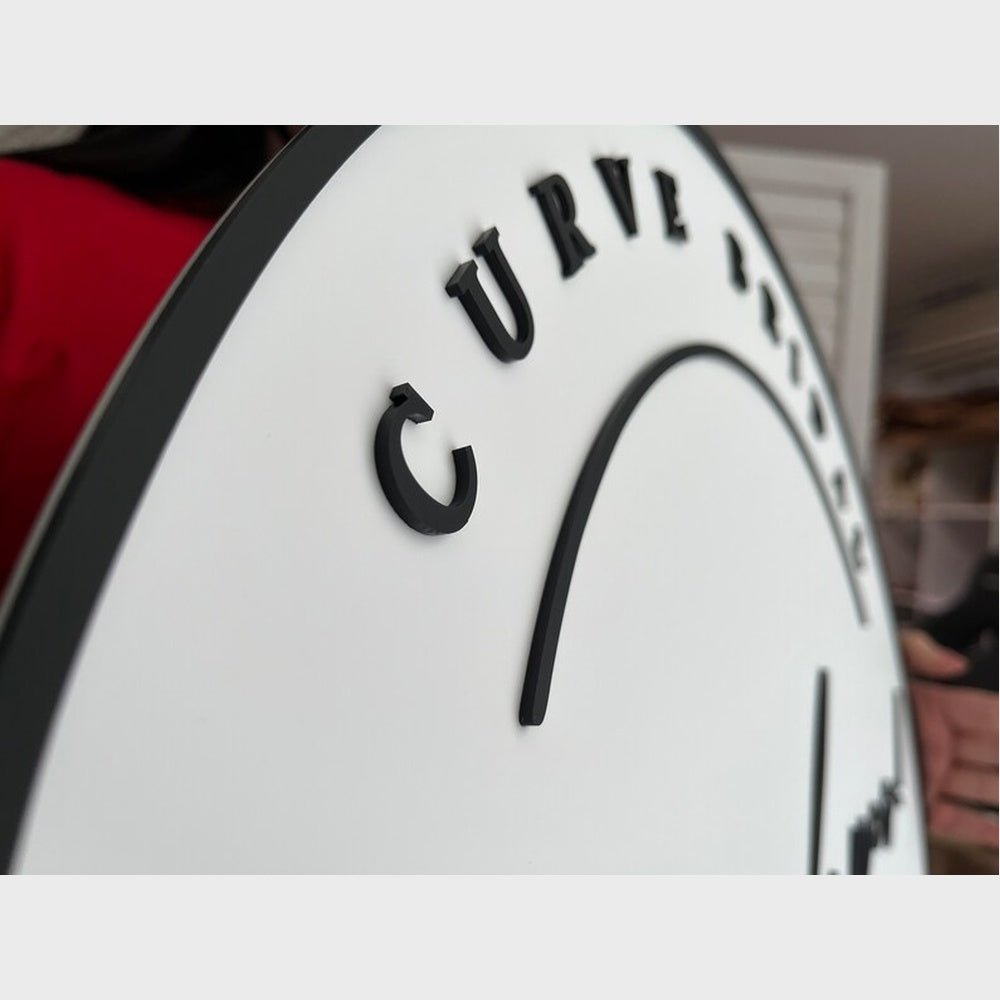 Curve Braidal I Said Yes Collection Acrylic Business Logo Sign - Shineneon