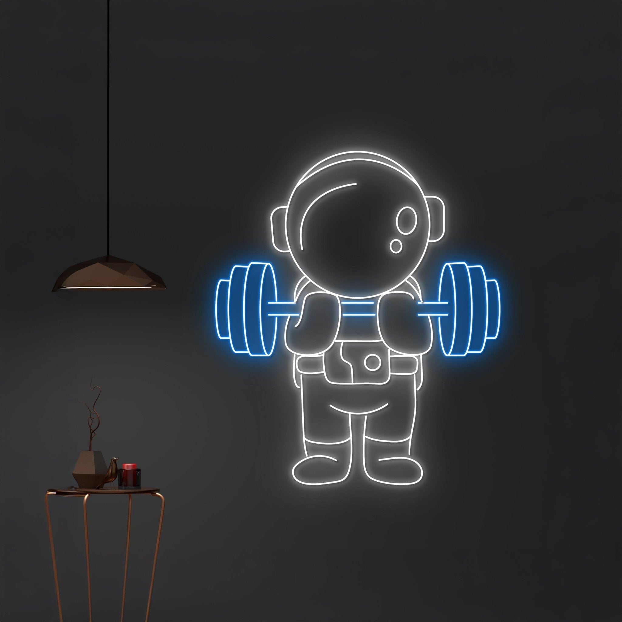 Custom Astronaut Workout Led Sign - Shineneon