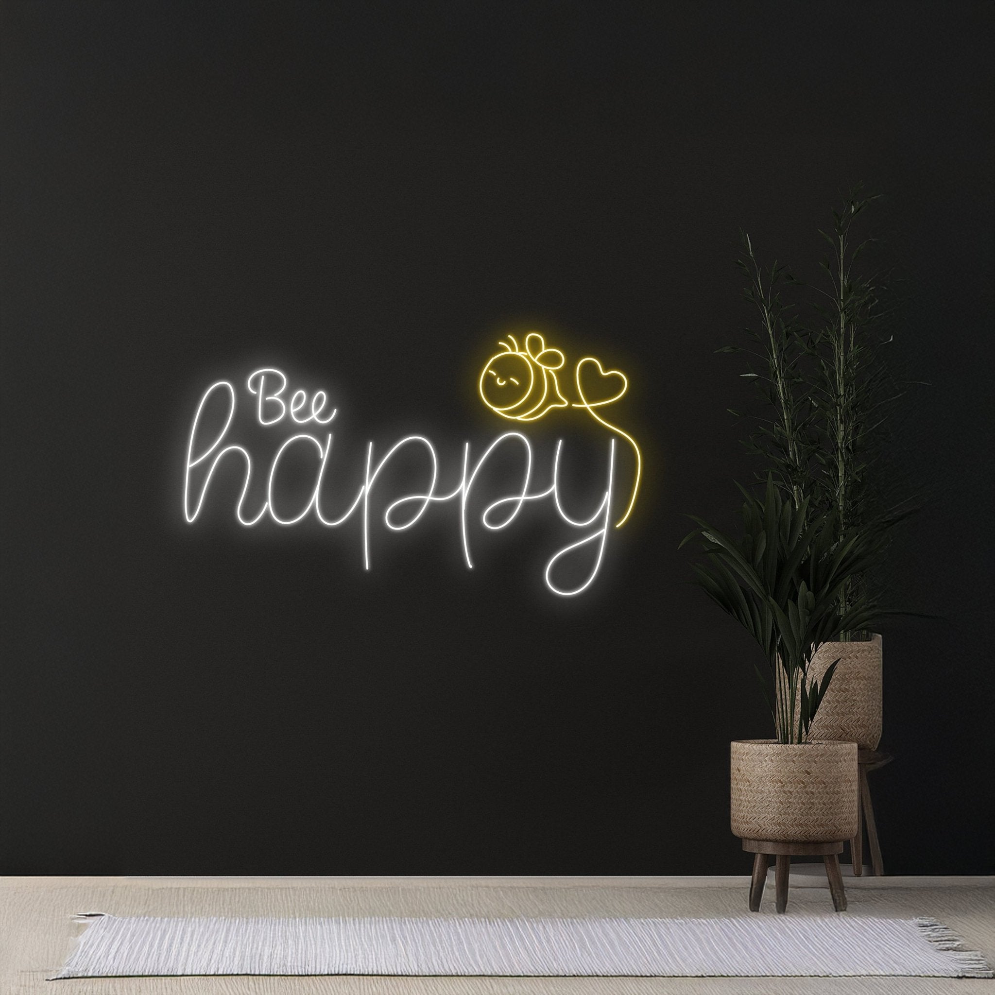 Custom Bee Happy Neon Sign - Shineneon