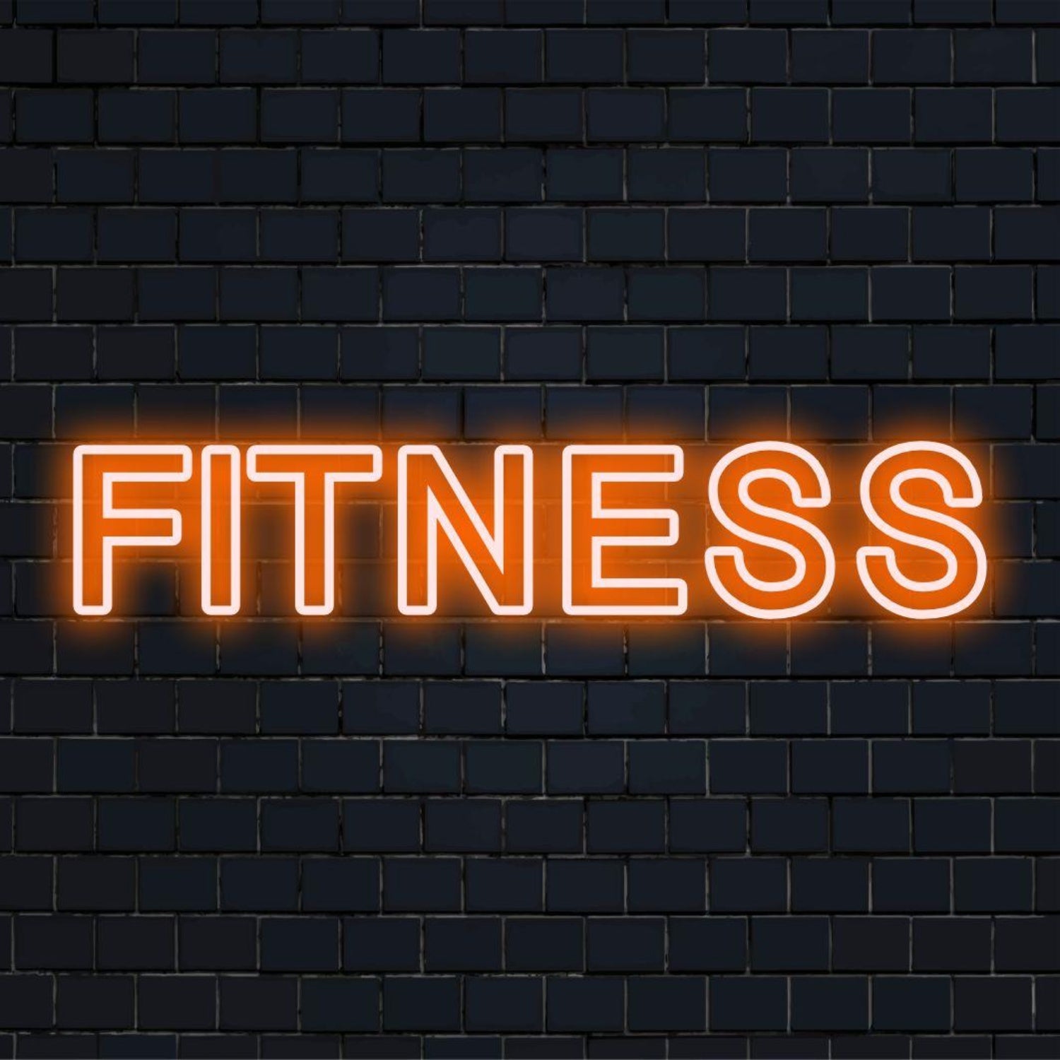 Custom Orange Fitness Led Neon Sign For Gym Wall Decor | Shineneon