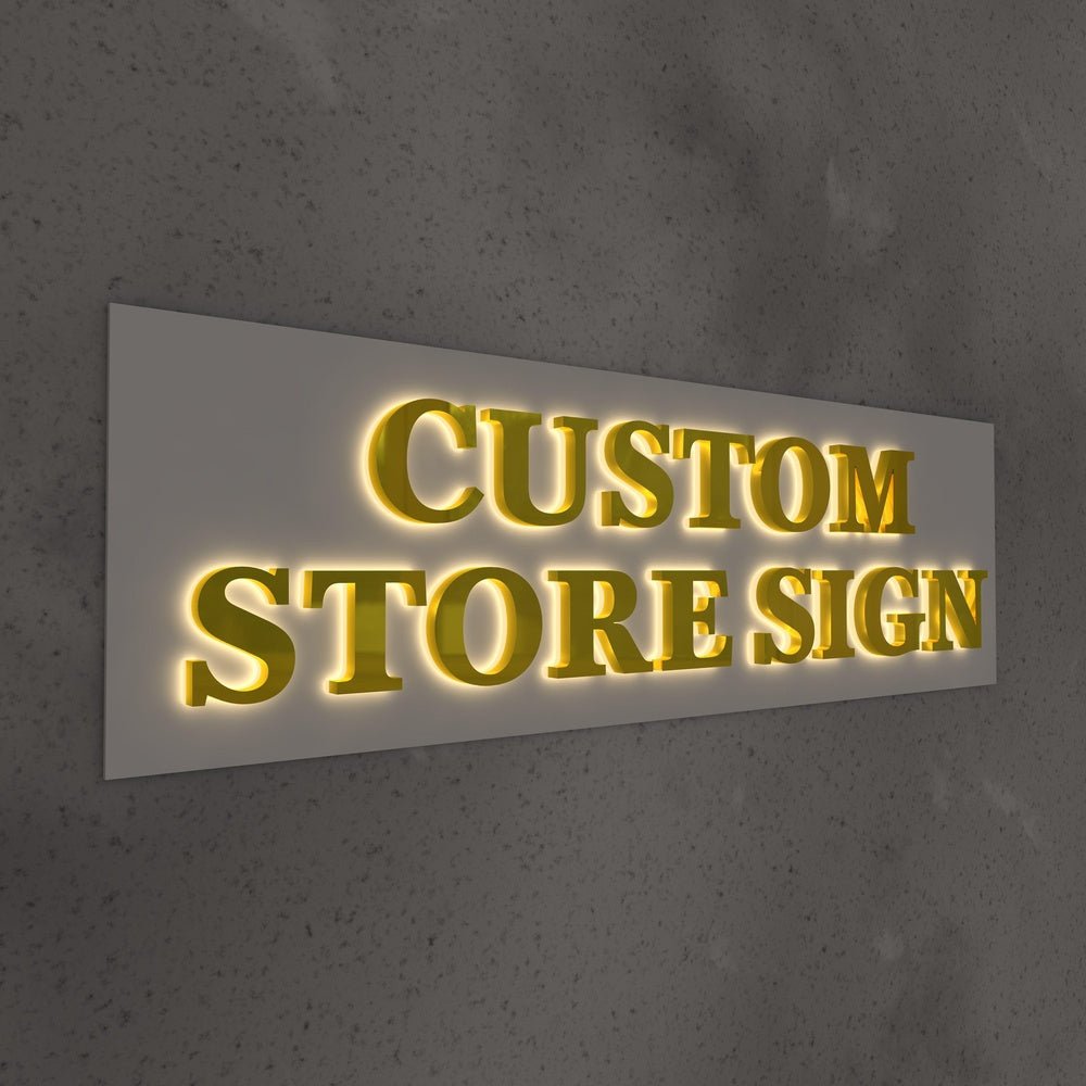 Custom Store Sign 3D Backlit Letters Business Metal Led Sign - Shineneon