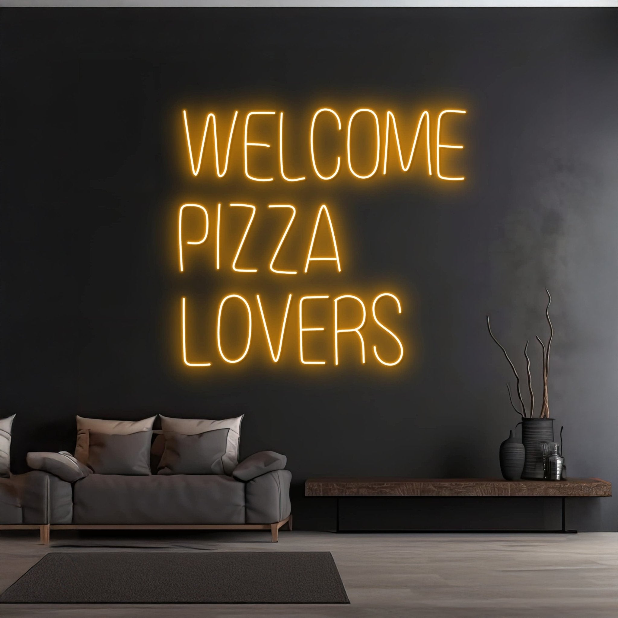 Custom Welcome Pizza Lovers Neon Light - Shineneon