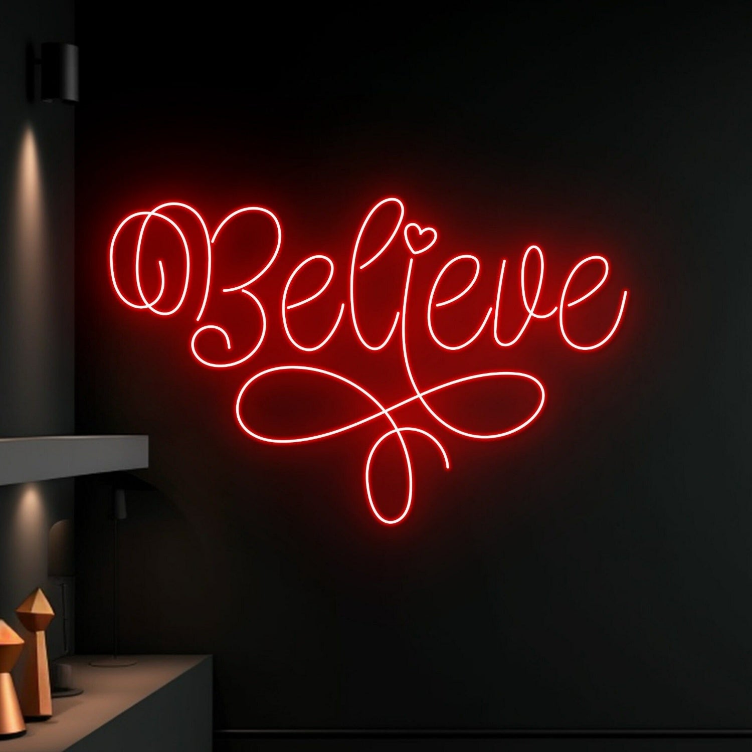 Customizable Charm Believe Led Neon Sign For Home - Shineneon