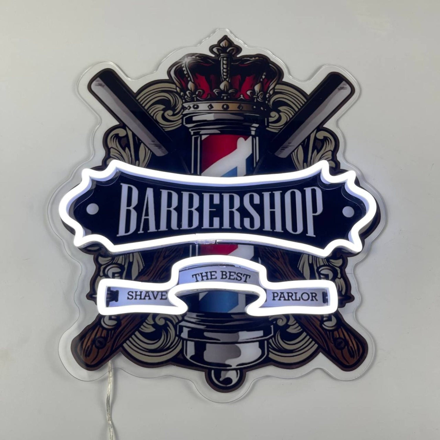 Customize Barber Shop Decal Printed Neon Light | Shineneon