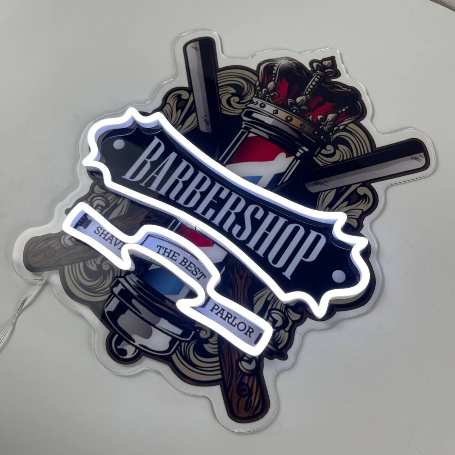 Customize Barber Shop Decal Printed Neon Light | Shineneon