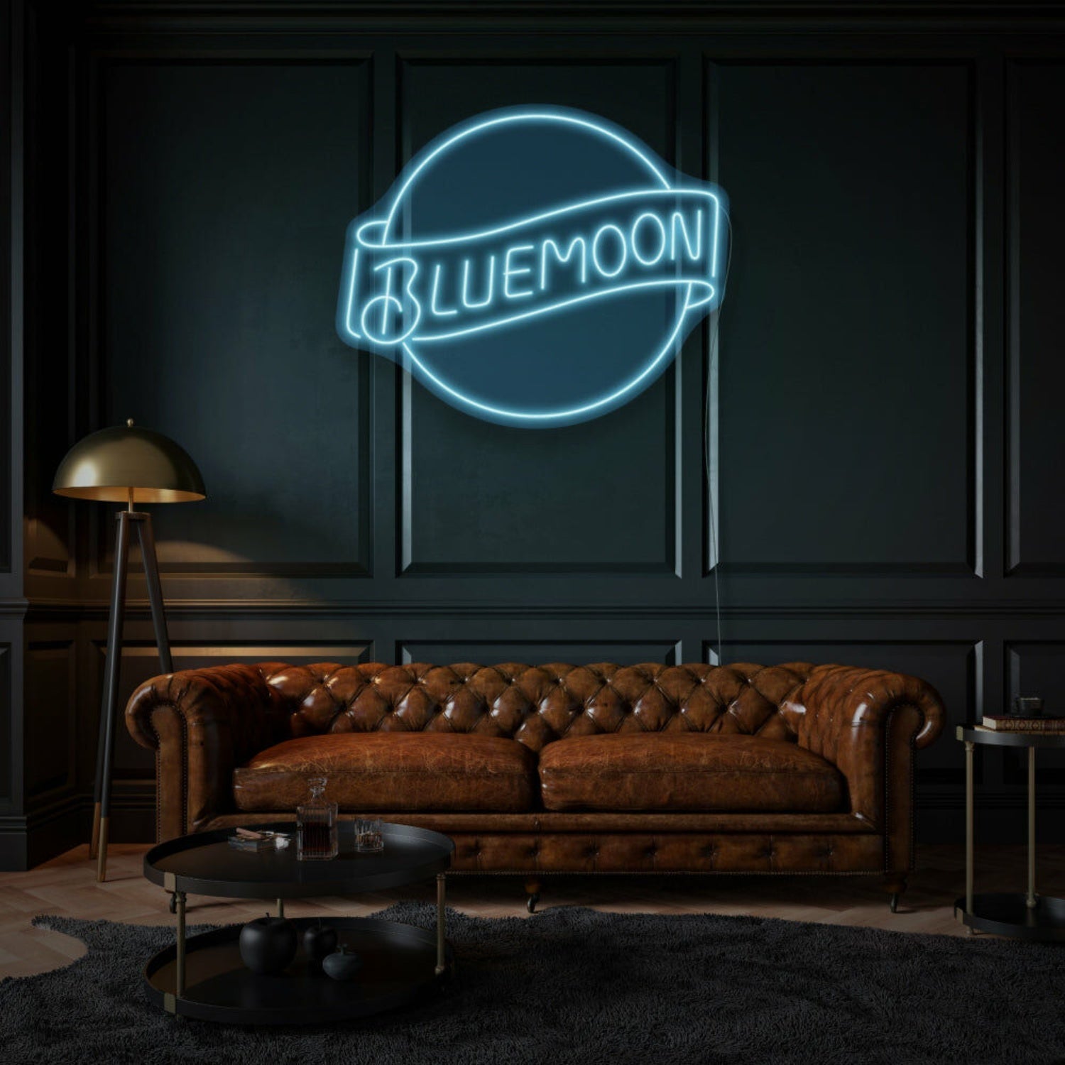 Customize Bluemoon Led Neon Sign Mysterious And Rare Beauty - Shineneon