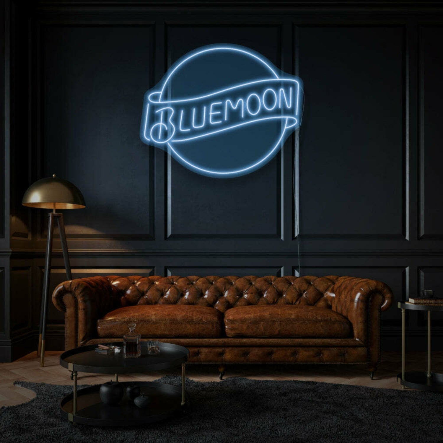 Customize Bluemoon Led Neon Sign Mysterious And Rare Beauty - Shineneon