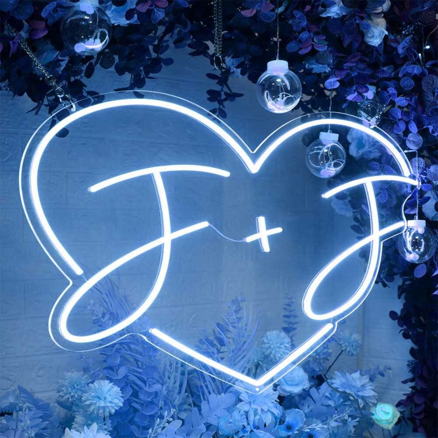 Customize Initials In The Heart Led Neon Sign | Shineneon