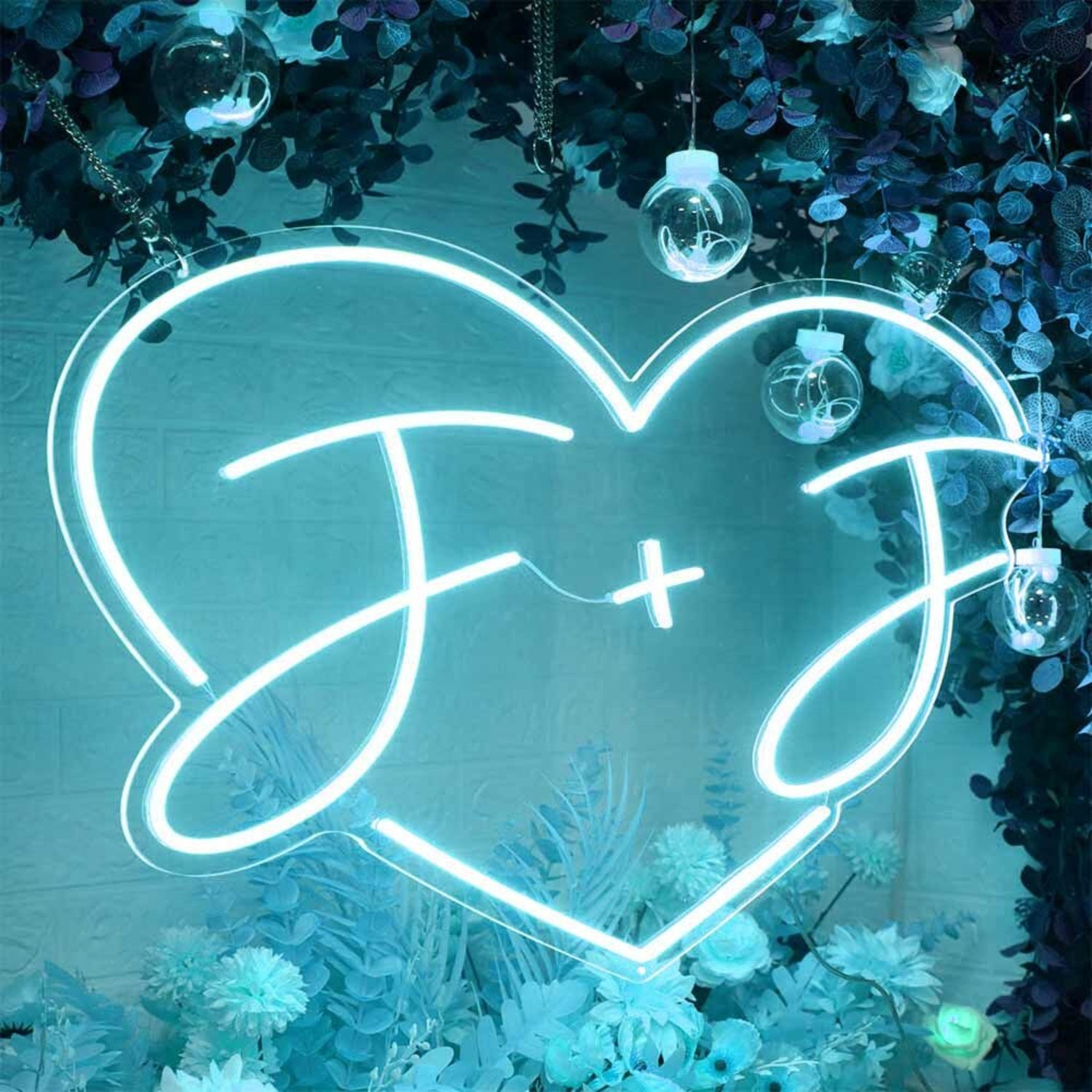 Customize Initials In The Heart Led Neon Sign | Shineneon