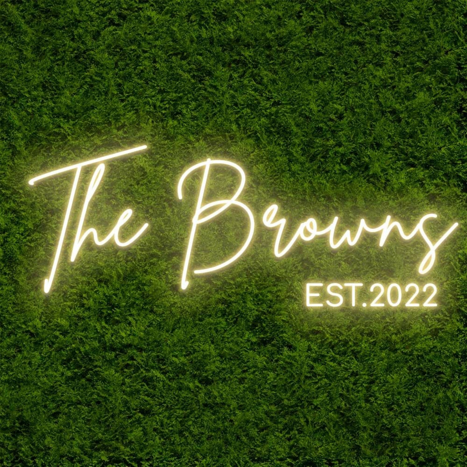 Customize Personalized Last Name With Est Date Led Sign | Shineneon