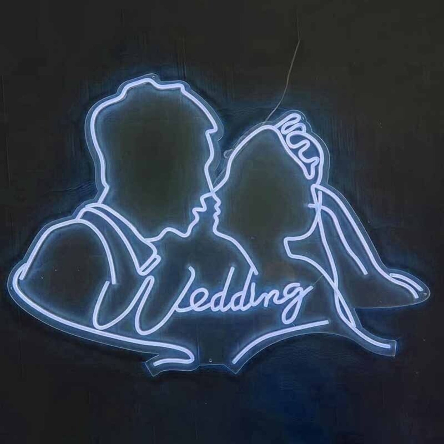Customize Suit Groom And Crown Bride Romantic Portrait Neon Sign | Shineneon