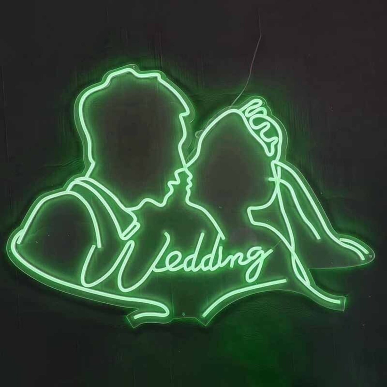 Customize Suit Groom And Crown Bride Romantic Portrait Neon Sign | Shineneon