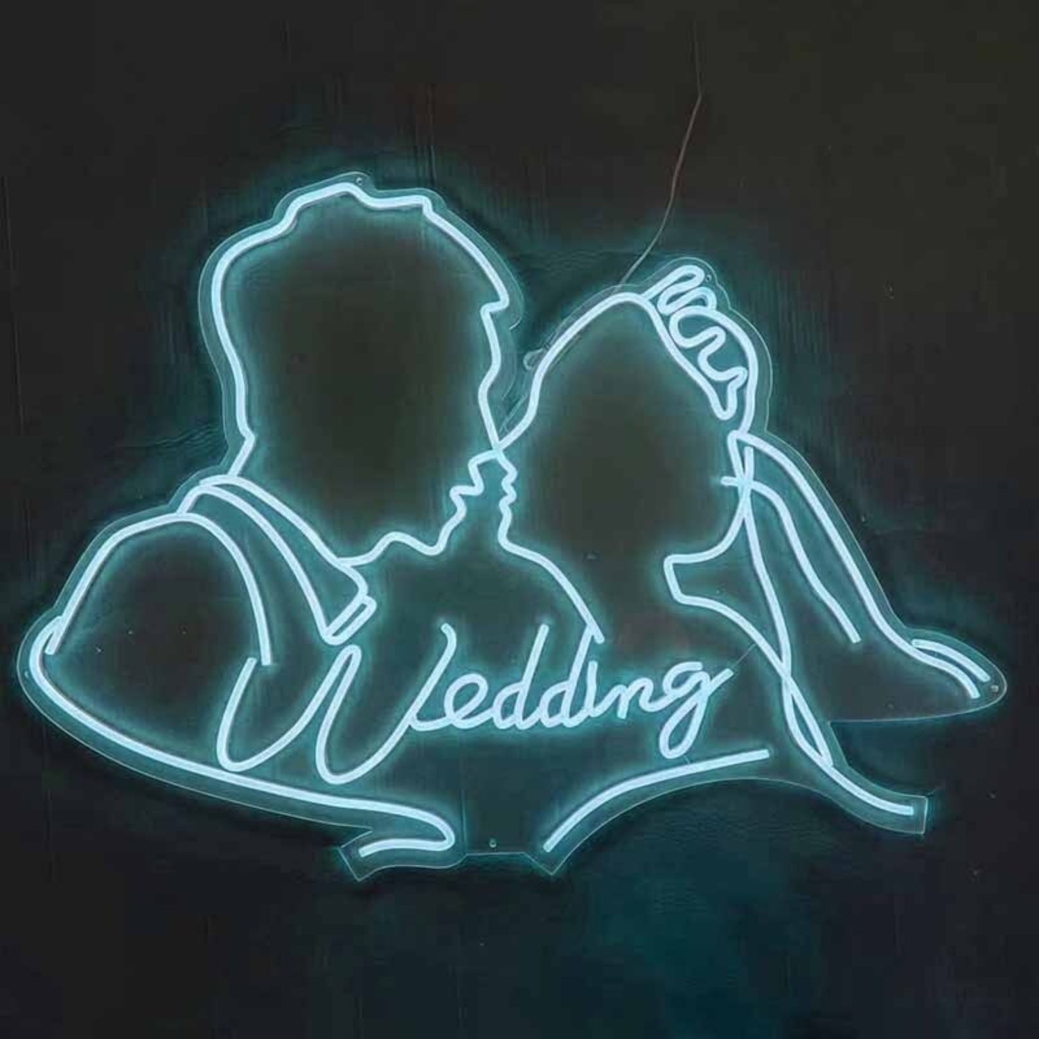 Customize Suit Groom And Crown Bride Romantic Portrait Neon Sign | Shineneon