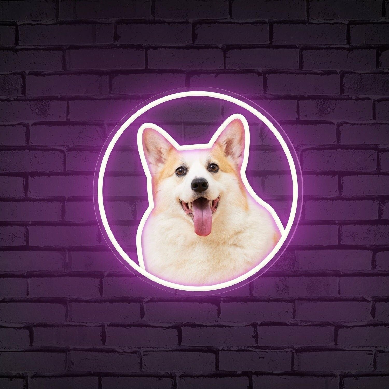 Customize Your Neon Circle Portrait Personalized Uv Led Neon Sign | Shineneon