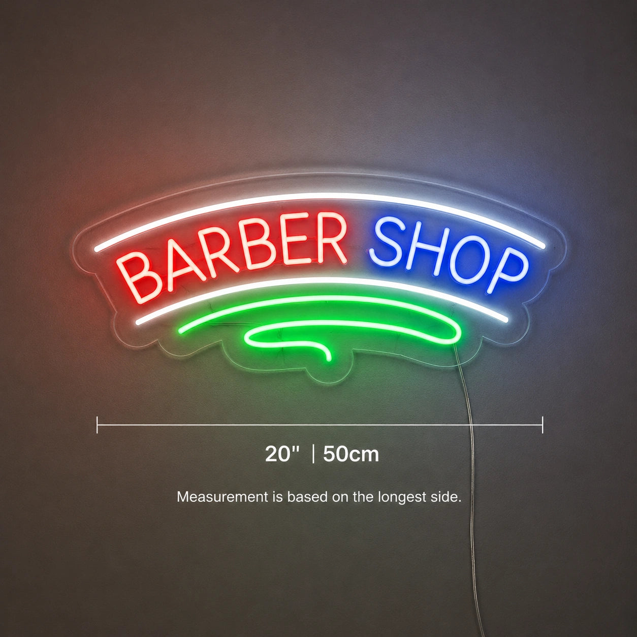 Cut And Shave Wall Neon Sign LED Neon Sign size image