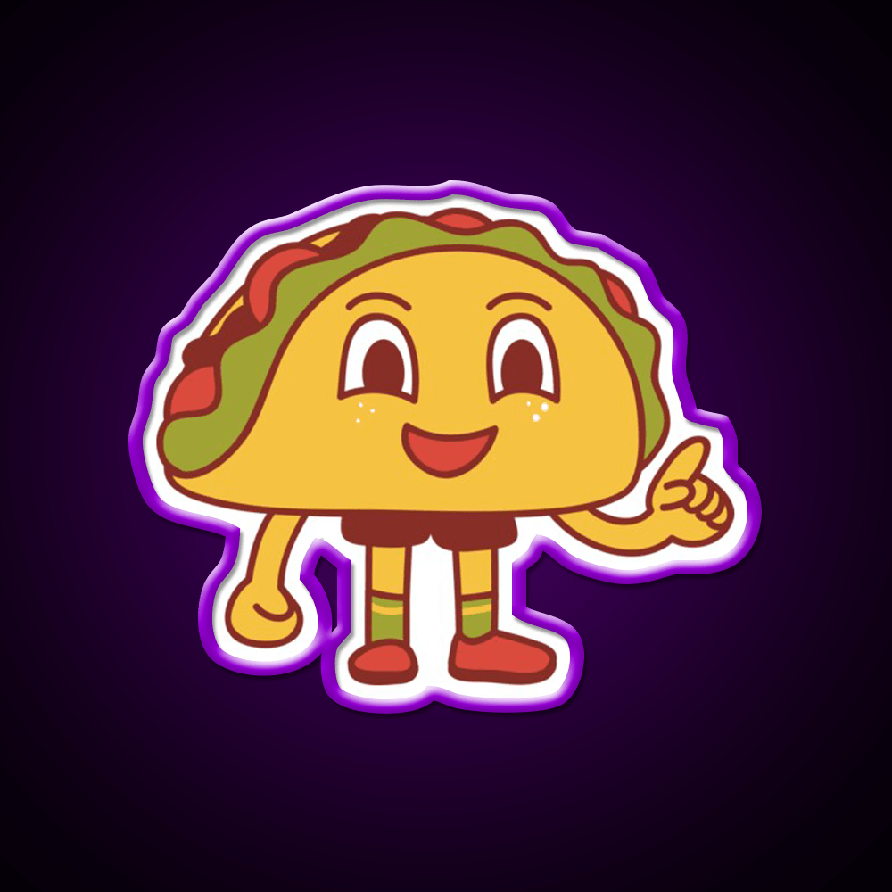 Cut Burger Sandwich Taco Led Neon Sign Mexican Food Sign Rgb Color - Shineneon
