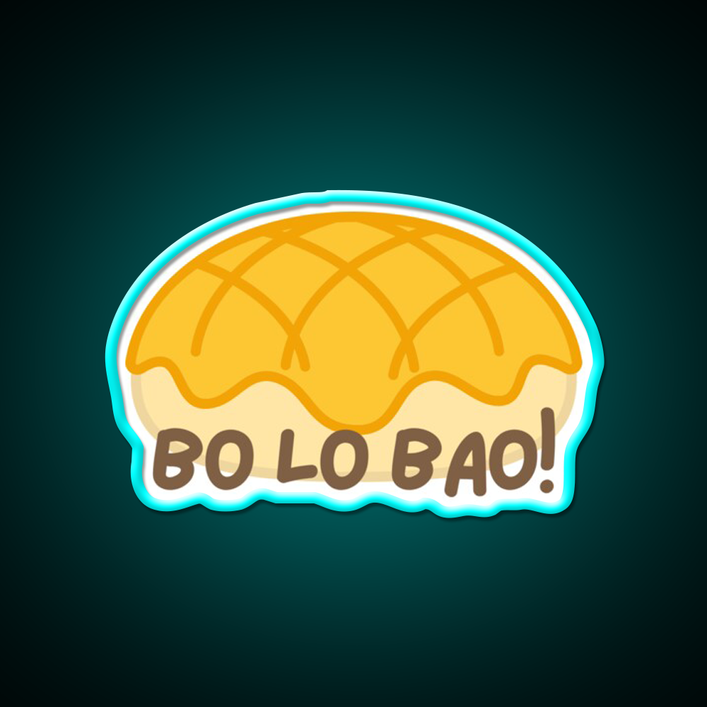Cute Bo Lo Bao Pineapple Bun Led Neon Sign Chinese Food Rgb Color