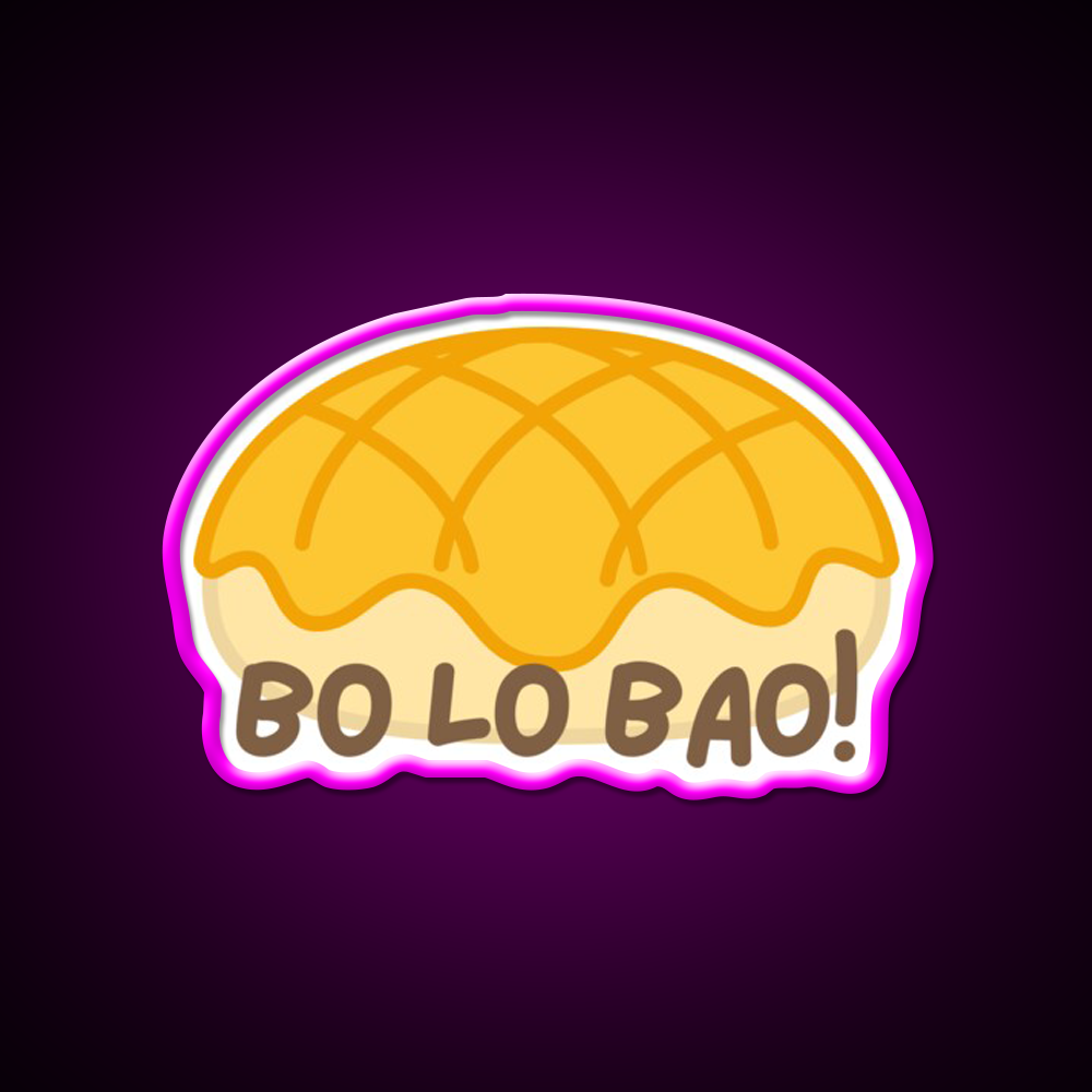 Cute Bo Lo Bao Pineapple Bun Led Neon Sign Chinese Food Rgb Color