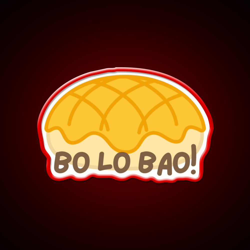 Cute Bo Lo Bao Pineapple Bun Led Neon Sign Chinese Food Rgb Color
