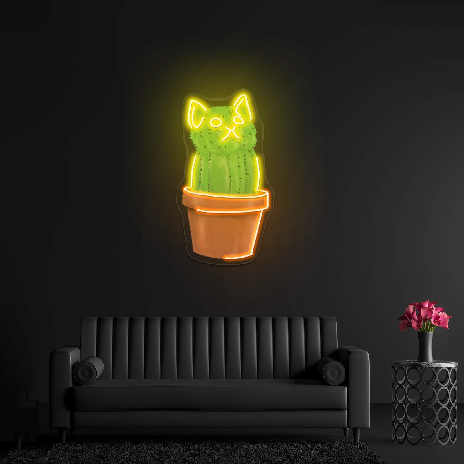 Cute Cacti Cat Neon Signs - Shineneon