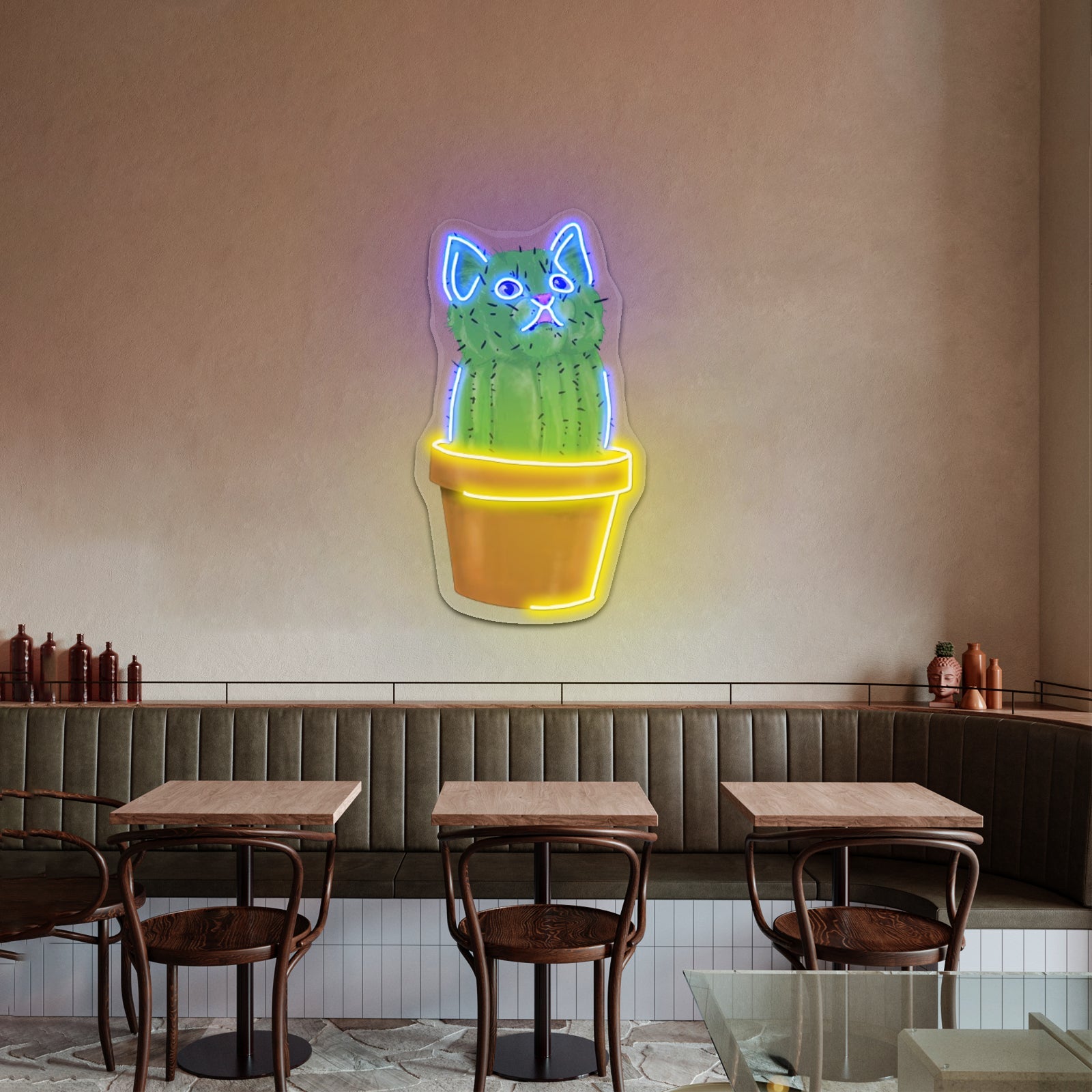 Cute Cacti Cat Neon Signs - Shineneon