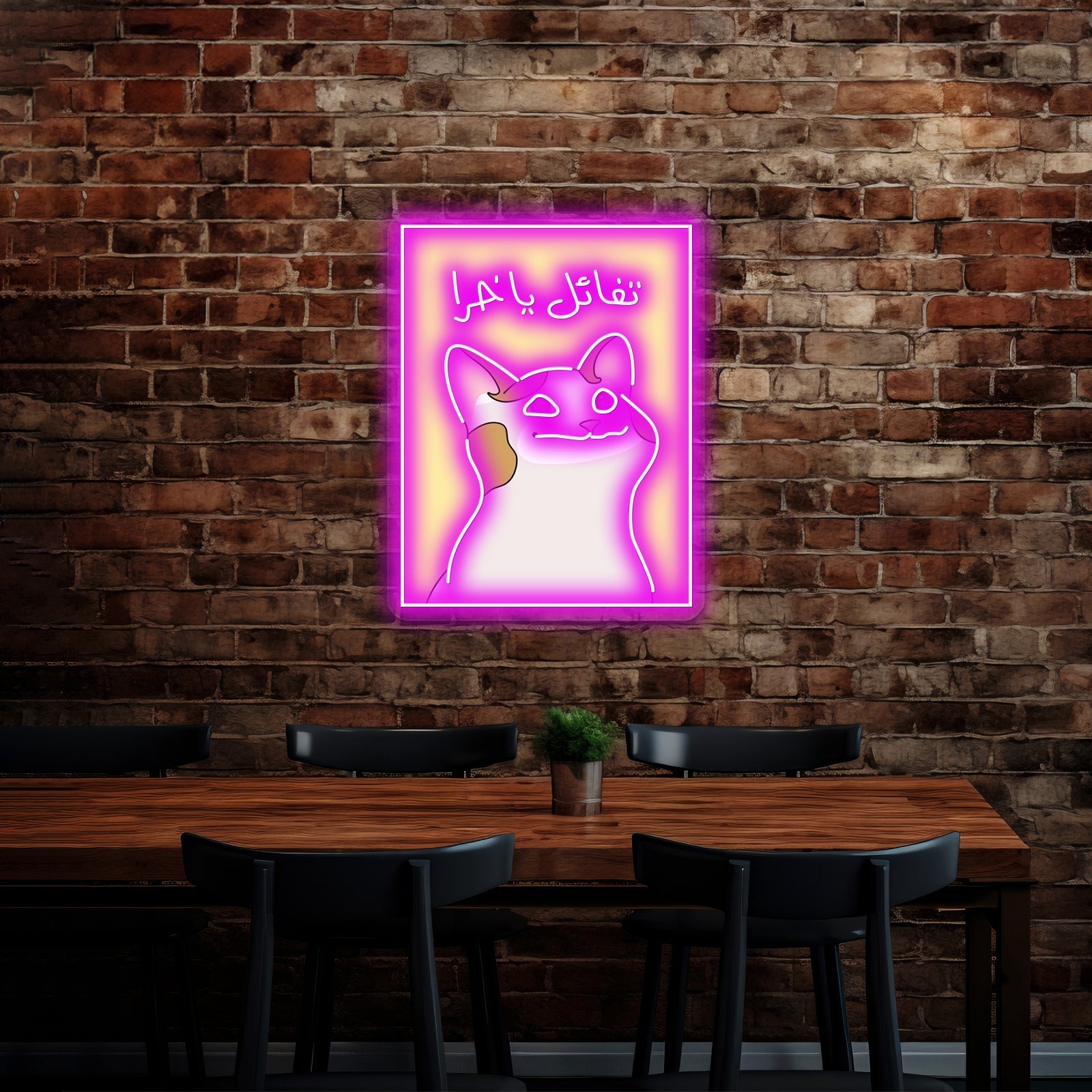 Cute Cat For Kids Room Wall Decor Artwork Business Led Sign - Shineneon