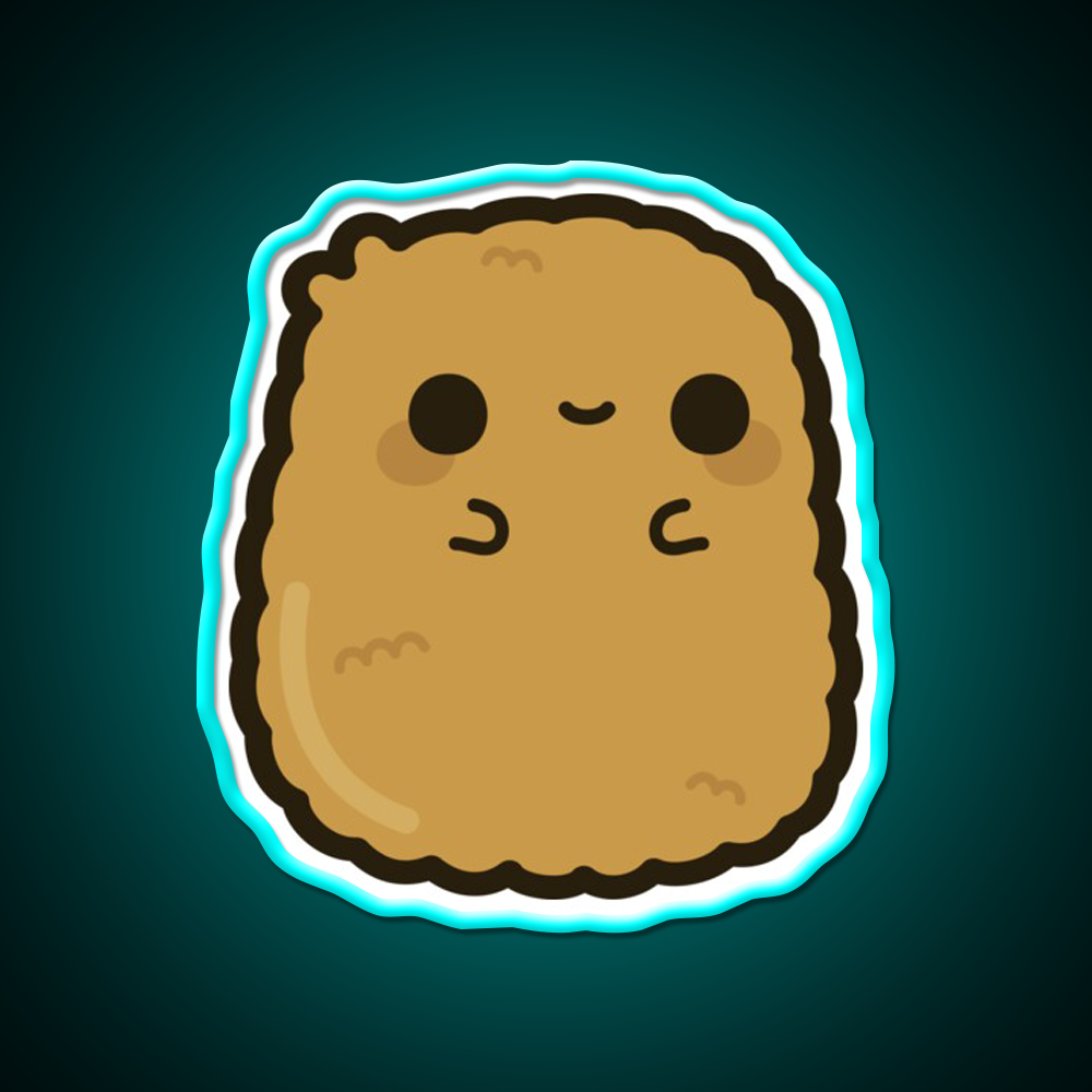 Cute Chicken Nugget Fast Food Led Neon Sign For Burger Place Rgb Color