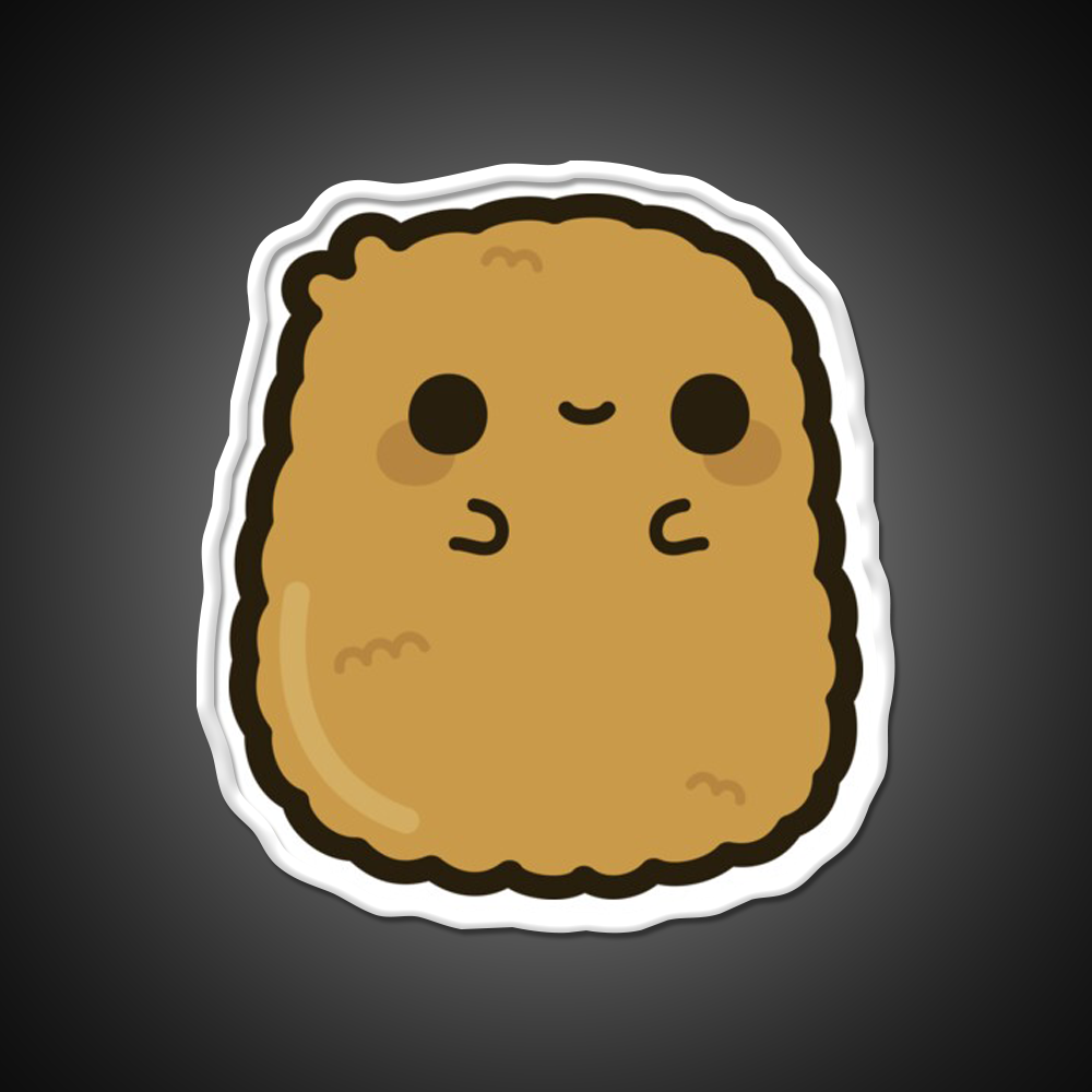 Cute Chicken Nugget Fast Food Led Neon Sign For Burger Place Rgb Color