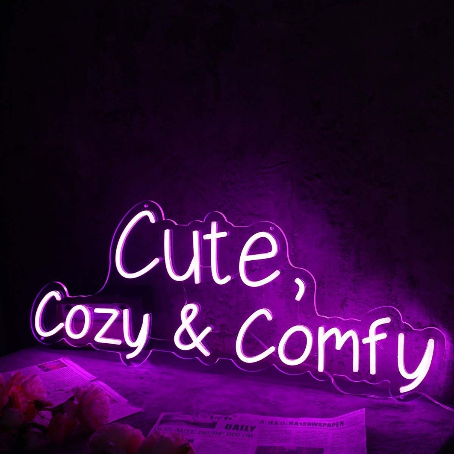 Cute Cozy And Comfy Pink Led Neon Sign - Shineneon