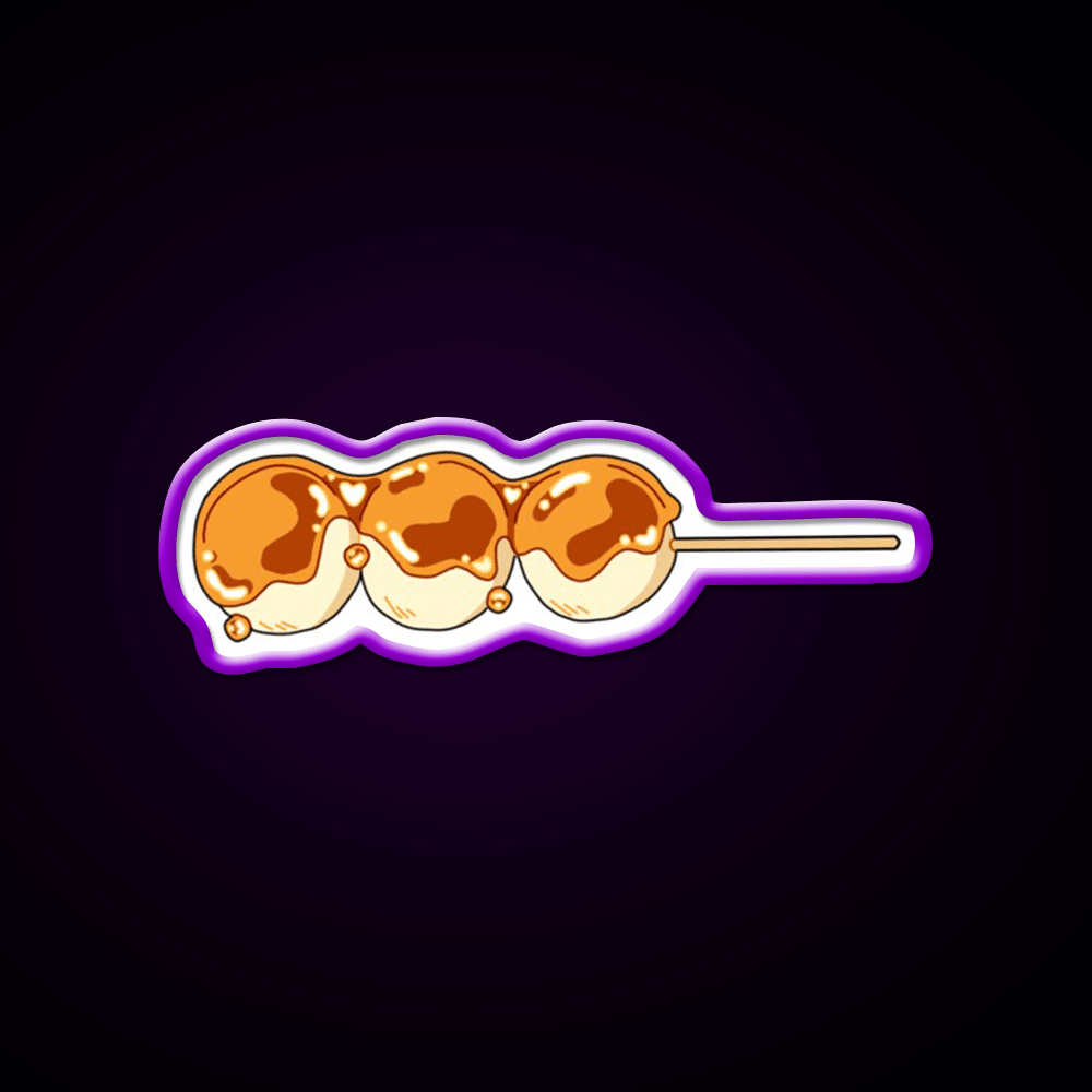 Cute Dango Stick Snack Food Led Neon Sign Rgb Color - Shineneon
